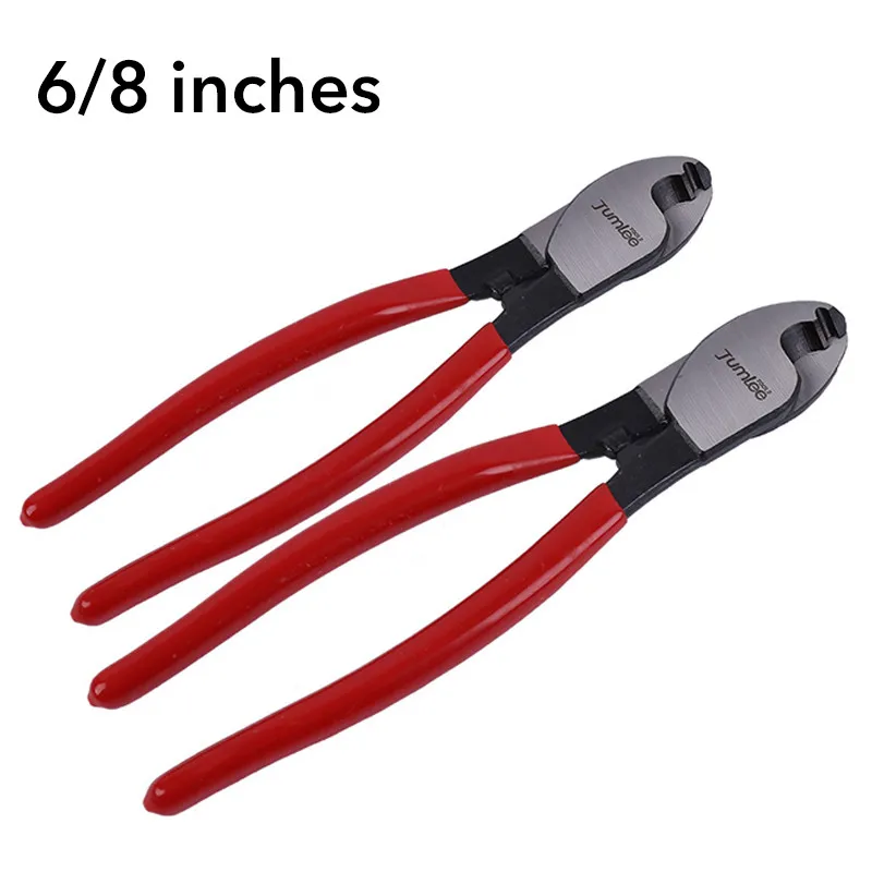 

Urijk 1pcs 6/8 Inch Wire Scissors Cable Cutter Multi-function Portable Carbon Steel Electrical Wire Rope Shears Pliers