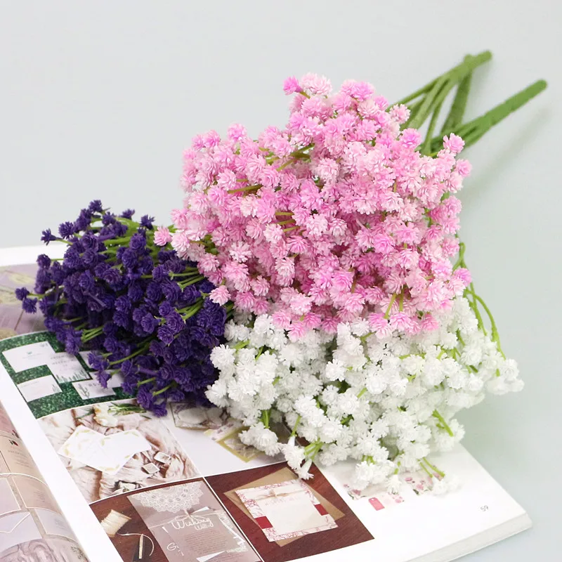 Flone Elegant Artificial Baby's Breath Gypsophila  Flower Plastic Flowers Plant Home (5)