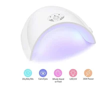 24 Вт Сушилка для ногтей светодиодный светильник для УФ-Светодиодный УФ-гель, Гель-лак никакого вреда быстросохнущая для маникюра/педикюра, фрезер, Цвет чистый белый 30С 60С 90s