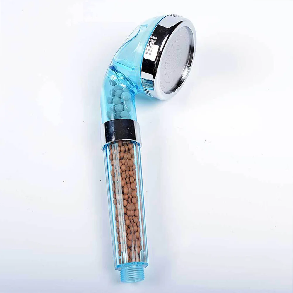 

Crystal Blue ABS Bathroom Shower Head Anion SPA Water Saving Bathroom Shower Head Filtration Handheld Nozzle Shower Heads