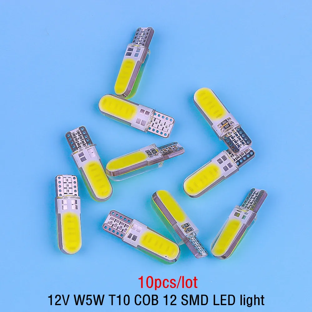10 pces 4/6/12 smd 6000k t10 led lâmpada interior do carro canbus livre de erros t10 branco 5730 led 12v lateral do carro cunha luz acessórios do carro
