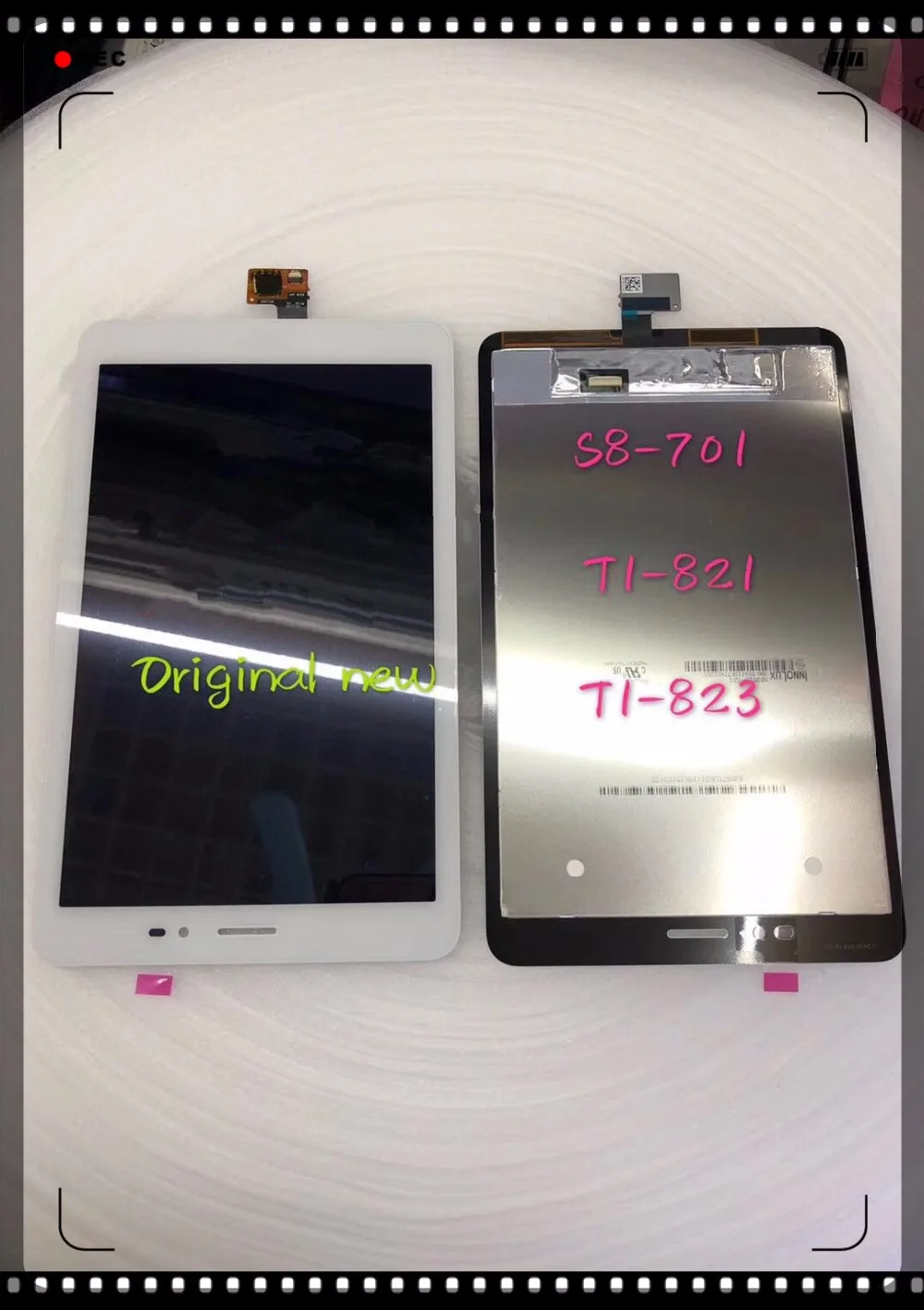 For Replacement New LCD Display Touch Screen Assembly For Huawei MediaPad T1 8.0 S8-701U S8-701 T1-821W T1-823L 8-inch White 7inch 50pin a at070tn92 at070tn93 at070tn94 lcd screen thickness 5mm dvd car navigation gprs lcd screen touch screen assembly