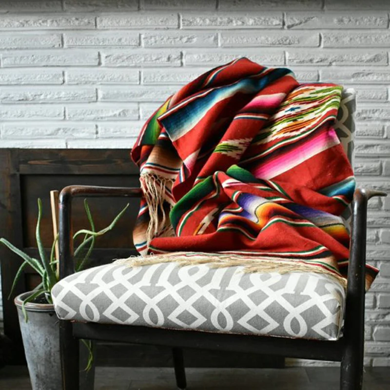 Этнический Ветер пляжное полотенце одеяло хлопок мексиканский индийский ручной работы Радуга одеяло s домашнее пляжное бикини коврик для пикника для взрослых