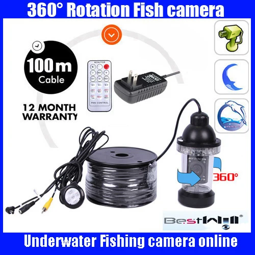

100 M Cable Underwater Inspection View Camera For Fishing System 18 LED LIGHTS 360 Degree Rotating Waterproof Underwater Camera