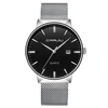 CRRJU-Reloj de pulsera con esfera grande para hombre y Mujer, cronógrafo de cuarzo con correa de malla, a la moda, Unisex ► Foto 2/5