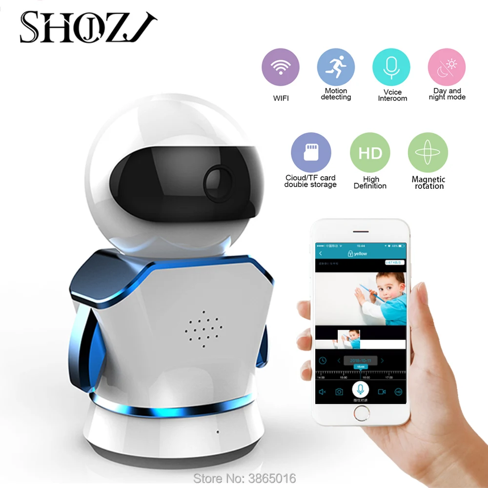 

Robot Baby monitor IP Camera WiFi cam Home Security Surveillance CCTV Network Camera Night Vision