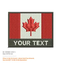 Пользовательский вышитые патч Канада Флаг ничуть вы называете Нашивки Вышивка для Костюмы Железо на аппликация 3D пользовательское имя тега