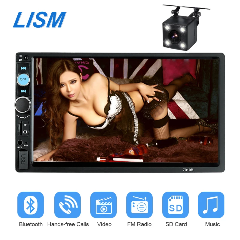 

LISM 2 din Car Radio Bluetooth MP3 MP5 Multimedia Player Autoradio 7'' LCD Touch Screen Car Audio USB AUX Support Backup Camera