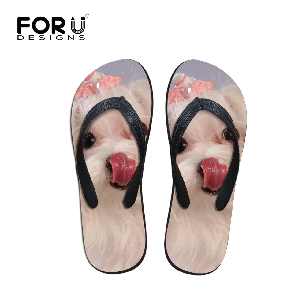 

doginthehole Flip Flops Sport Sandals Shoes 2018 Shih Tzu Dog Printing Beach Women Shoes Sport Slipper Flats Women's Shoes