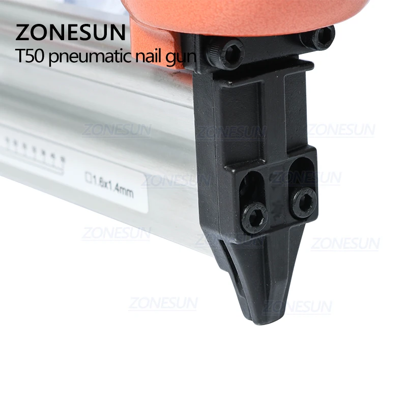 Пневматический степлер ZONESUN пистолет для ногтей мебели деревообработки
