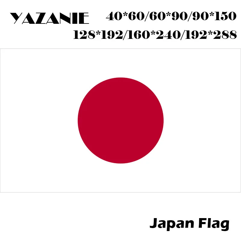 

YAZANIE 60*90cm/90*150cm/120*180cm/160*240cm Japanese Flag 2x3ft Hanging Japan Flag Country Indoor Outdoor Polyester Flying Flag