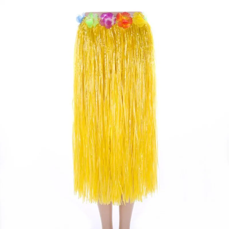 40cm 80cm Length Plastic Fibers Grass Skirts Hula Skirt Hawaiian Costumes Women Girl Dress Birthday Party Wedding Decorations