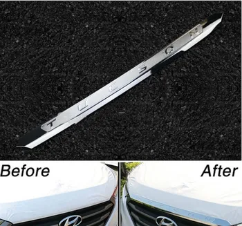 

Accessories, suitable for 2015-2016 Tucson TL chrome grille HOOD before LIP shape COVER FINISH BAR decoration NETS