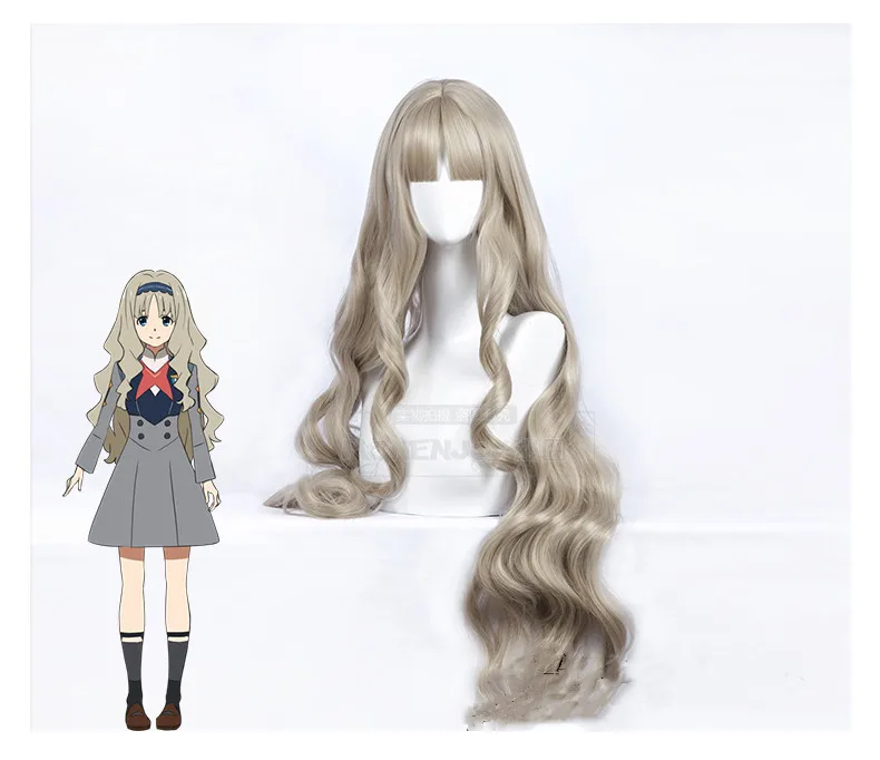 

Anime DARLING in the FRANXX Code 556 KOKORO Cosplay Wig Long Wavy Curly Synthetic Hair Wig + Wig Cap