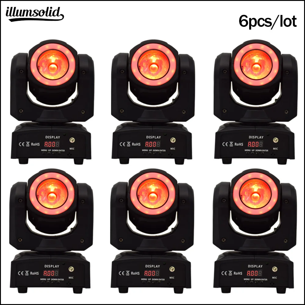 High Brightness 60w Led Beam Moving Head Stage Lighting Effect Luz Discoteca 6pcs
