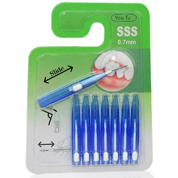 

Y&W&F 8pcs/Set Inter-dental Brush Orthodontic Toothpicks Floss Pick Oral Hygiene 0.7mm/1.0mm Brush Head Dental Health Care GHMY