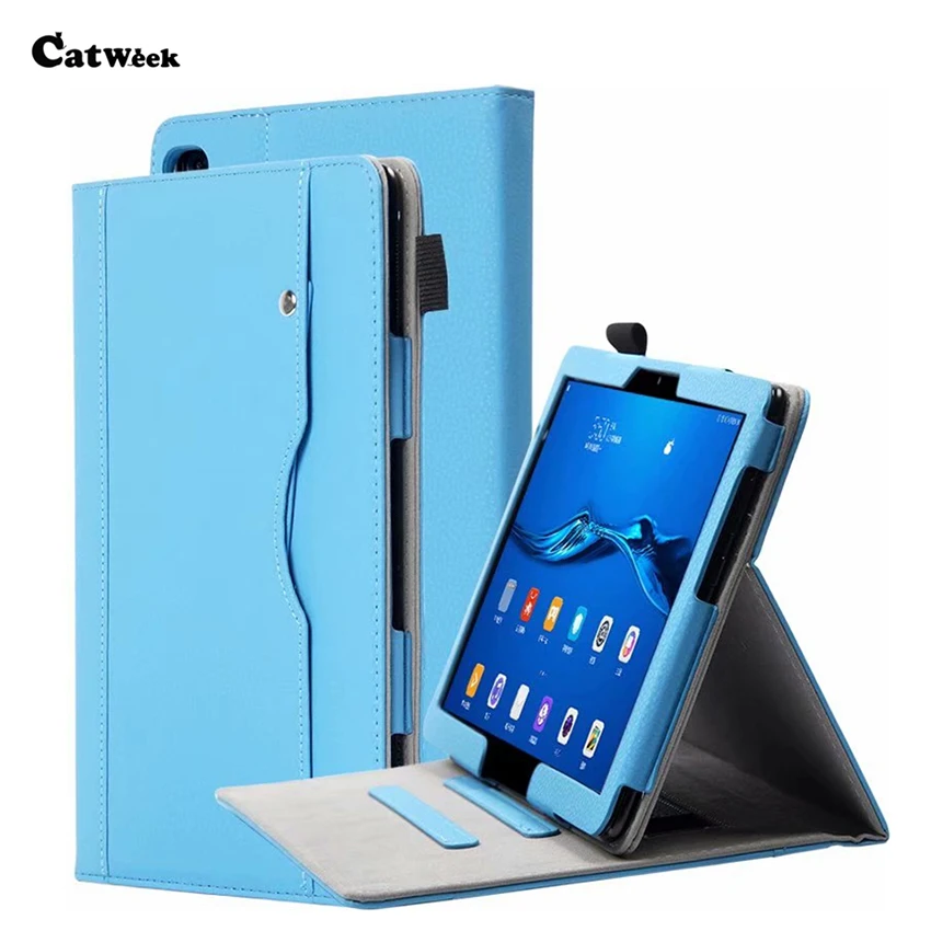 Tablet Wallet Case Cover PU Leather 10.1'' Slim Fundas Shell For Huawei MediaPad M5 Lite 10.0 Shockproof Stand Skin Hand Holder