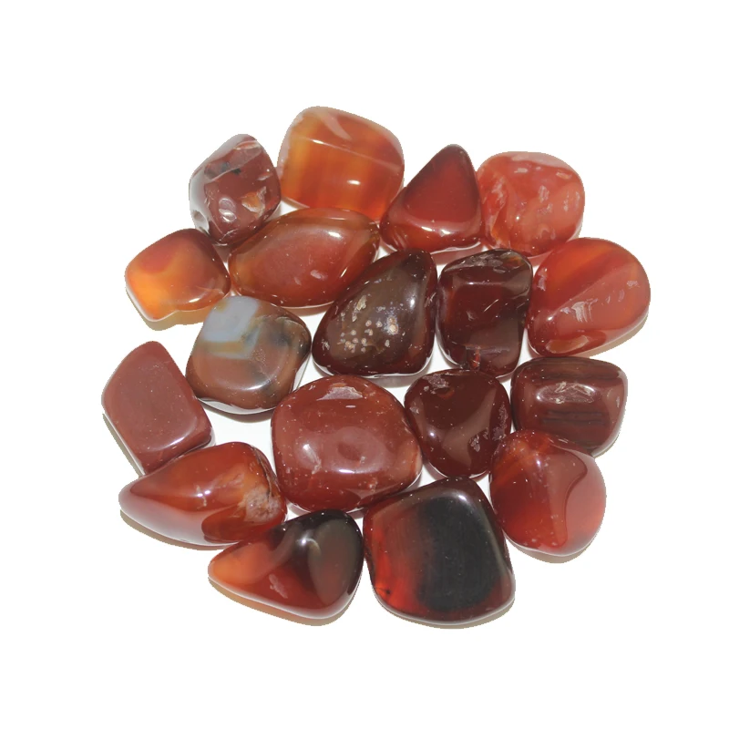 

1/2lb Carnelian Tumbled Stones from Brazil Bulk Natural Polished Gemstone