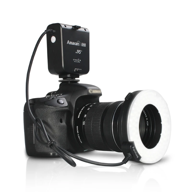 

Aputure HC100 CRI 95+ Amaran Halo LED Macro Ring Flash light For Canon EOS 7D 6D 50D 5D Mark III 5D Mark II 700D 70D 650D 600D