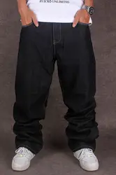 2019 Для мужчин черный мешковатые джинсы хип-хоп Дизайнер CHOLYL бренд скейтборд брюки свободные Стиль правда HipHop джинсы в стиле хип-хоп для