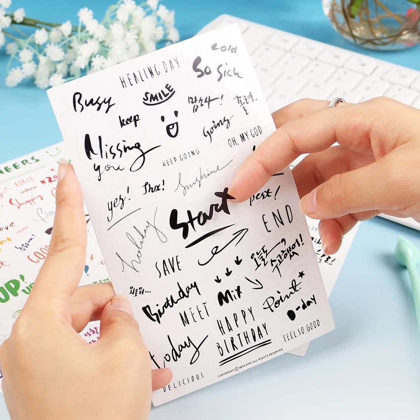 8 шт. наклейки на английском языке|diary stickers|diary decoration stickersdiary kawaii |