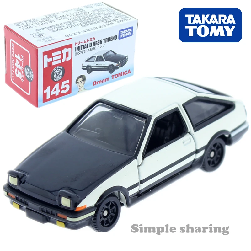 Japan Takara Tomy Dream Tomica 145 Initial D Toyota AE86 Trueno Toy Car FS 