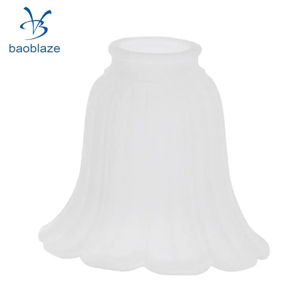 Replacement Ceiling Fan Vanity Chandelier Frosted And Clear Glass Shade #1