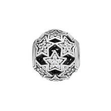 CKK Fits For Pandora Charms Bracelets Dazzling Star Beads With Clear CZ 100% 925 Sterling-Silver-Jewelry fits pandora reflexions bracelets charms 925 sterling silver with clear cz timeless sparkle clip beads for women jewelry diy