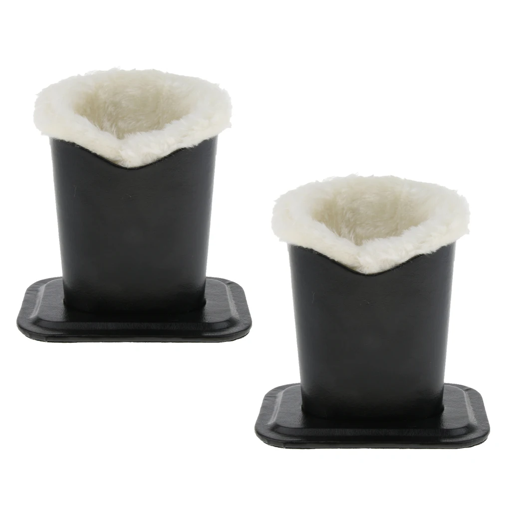 2pcs White Plush Lined Eyeglass Holder Glasses Protective Stand Case Anti-Scratch Soft Smooth Plush Lining