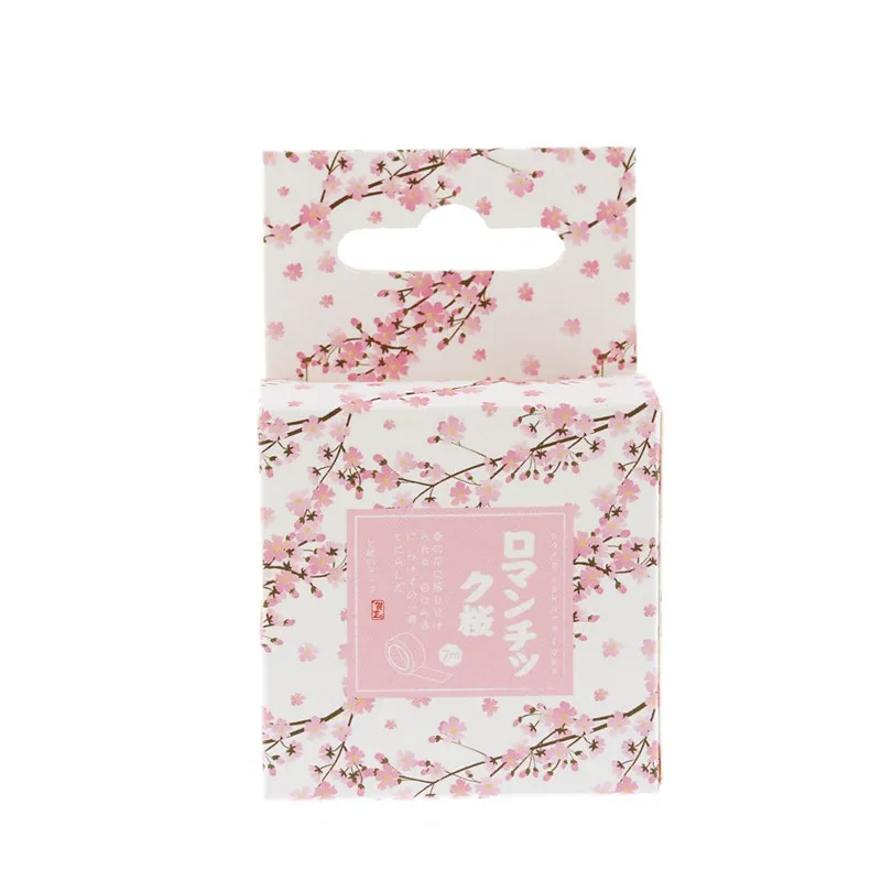 Cherry Donut Watercolor Flowers Decorative Washi Masking Tape DIY Scrapbooking Office Stationery Adhesive Tape Diary Album Decor