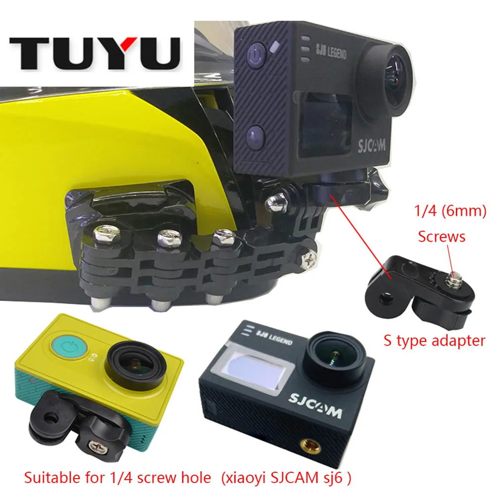 TUYU шлем Камера аксессуары Мотоциклетный шлем кронштейн велосипедный Регулируемая пряжка для спортивной экшн-камеры Go Pro Hero 6 5 SJ4000 eken H9 xiaomi Yi