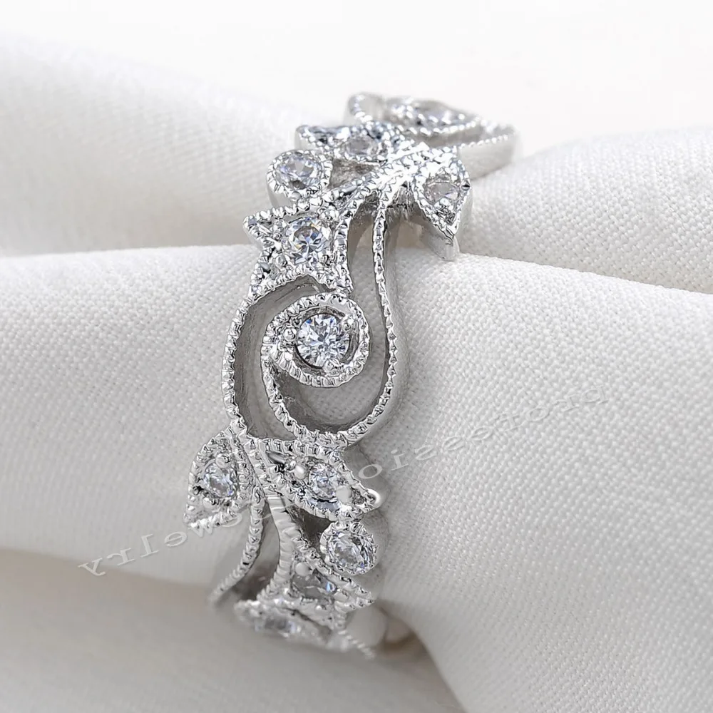victoria wieck antique jewelry flower desgin 925 sterling silver simulated stones wedding engagement rings for love - Cheap Sterling Silver Wedding Rings victoria wieck antique jewelry flower desgin 925 sterling silver simulated stones wedding engagement rings for love - Cheap Sterling Silver Wedding Rings