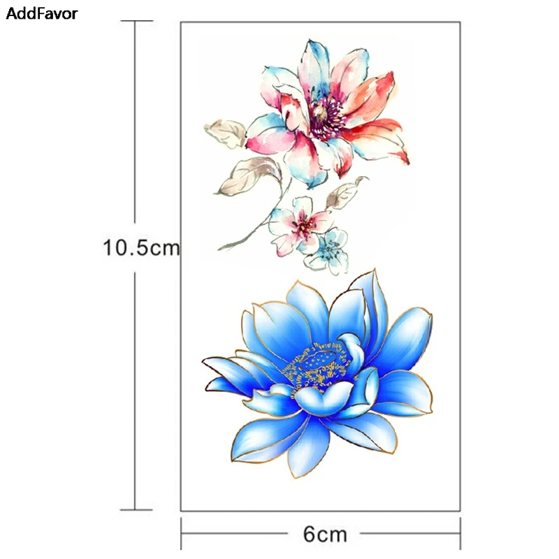 Addfavor 5 Pz Sexy 3d Fiore Di Loto Disegni Impermeabile