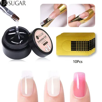 

UR SUGAR Clear Poly UV Gel Finger Extension Builder UV Gel Polish for Nail Extensions Soak Off UV Gel Varnish Nail Form