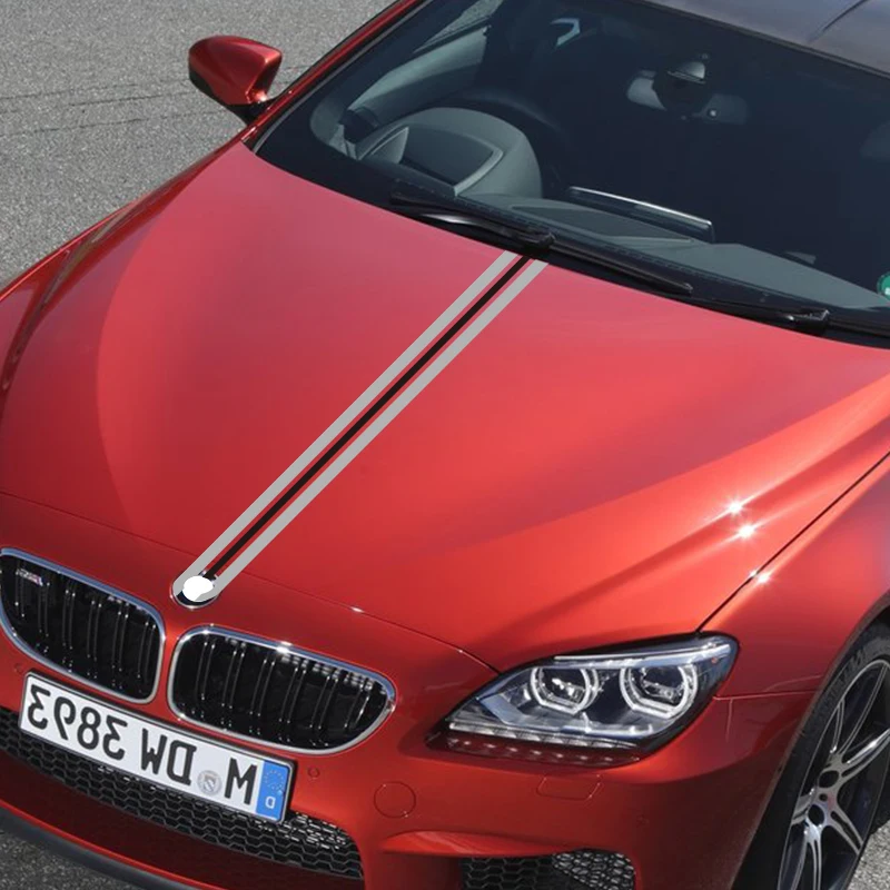 Виниловые наклейки для стайлинга автомобиля 1 шт. в полоску на капюшон BMW X2 X3 X4 X5 M3