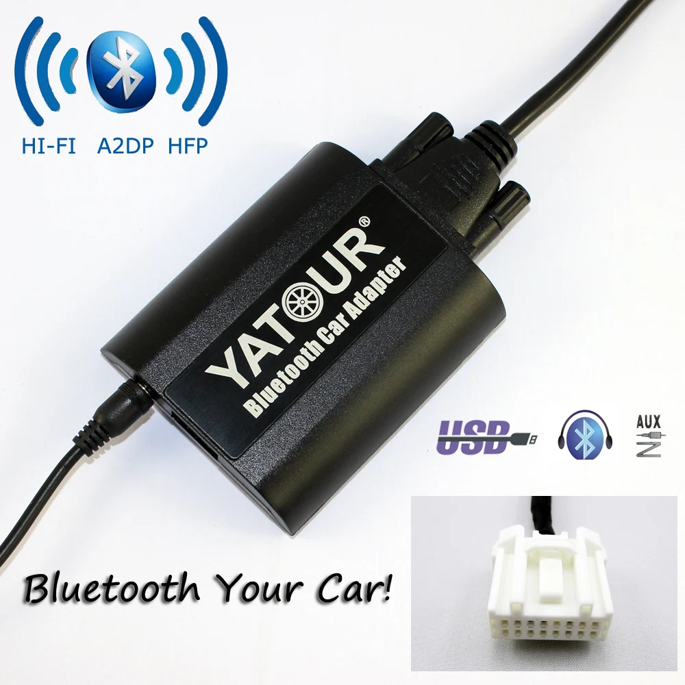 

Yatour Bluetooth Car Adapter For mazda 3 5 6 cx-7 mpv RX8 2003-2008 YT-BTA Hand free AUX IN HI-FI A2DP USB Charging port