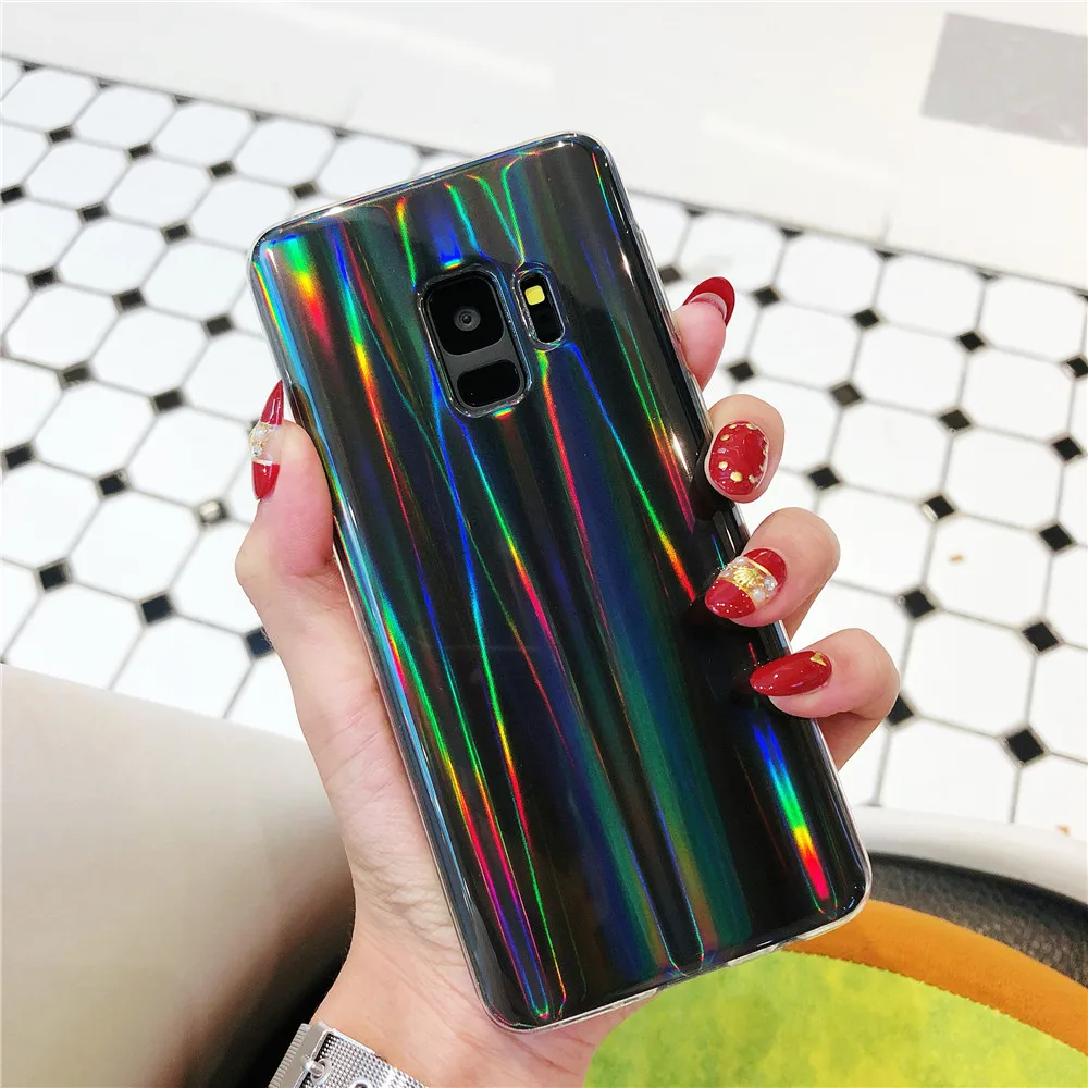 Case For Samsung Galaxy S9 S8 Plus Note 8 A3 A5 2017 Cover Aurora Colorful Glitter Soft Case For Samsung J2Pro J4 J6 2018 A6 A8  (19)