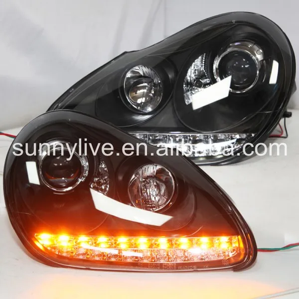 

For Porsche 957 2004-2006 LED Head Lamp Black Housing