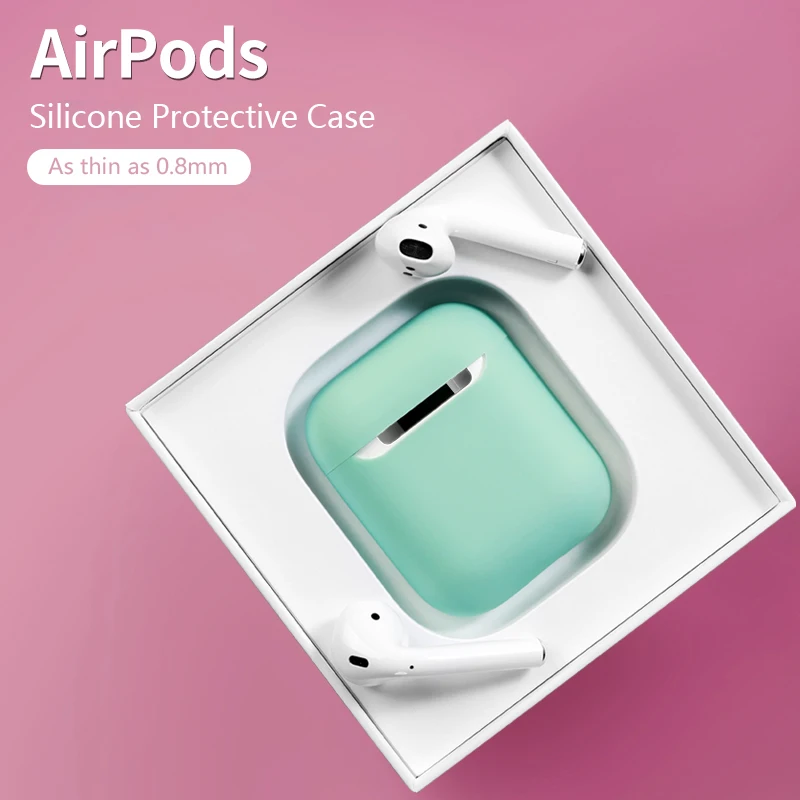 Силиконовый чехол для Apple Airpods 2 Тонкий чехол Чехлы Многоцветный Защитный нежная кожа для Airpods дропшиппинг