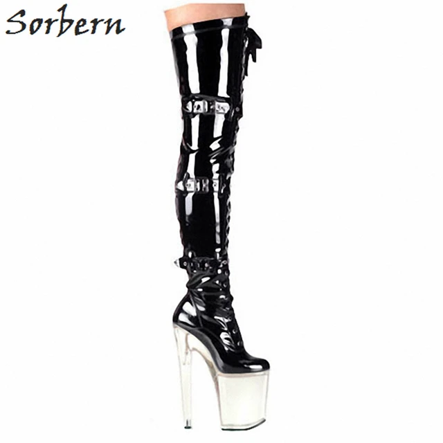 tall clear heels
