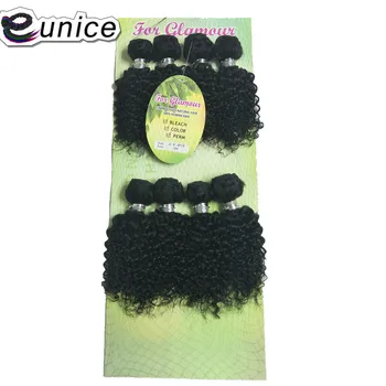 

Eunice Jerry Curly Bundles In Hair Weave 8PCS/package 200gram Natural Color Synthetic Hair Extensions 8-12INCH