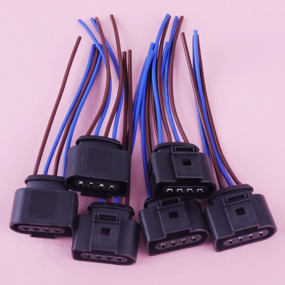 

beler 1J0973724 6pcs Ignition Coil Connector Repair Plug fit for VW Golf Jetta Passat Touareg Beetle Audi A3 A4 A6