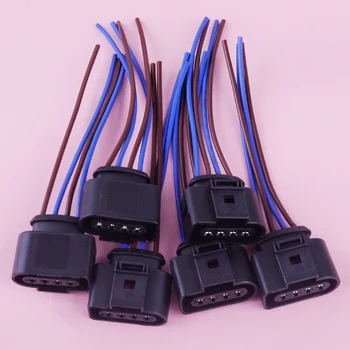 

beler 1J0973724 6pcs Ignition Coil Connector Repair Plug fit for VW Golf Jetta Passat Touareg Beetle Audi A3 A4 A6