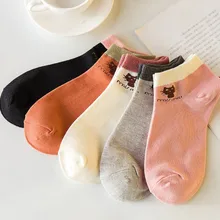 10 пар, женские хлопковые носки, милые носки с животными из мультфильмов, яркие повседневные носки, короткие, с рисунком лодыжки, брендовый носок для женщин/девочек