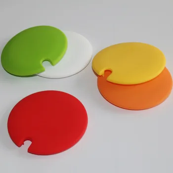 

Food Grade Silicone Cup Cover Creative With Gap Tea Coffee Lid Heat Resistant Drinkware Tools Can Put Spoon Straw ZA5986