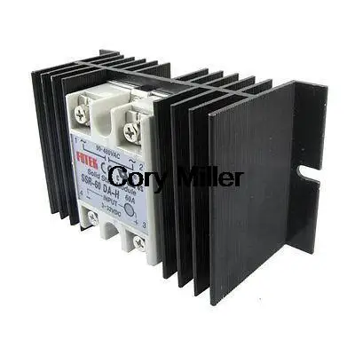 

Temprature Control Solid State Relay SSR 60A 3-32V DC 90-480V AC + Heat Sink