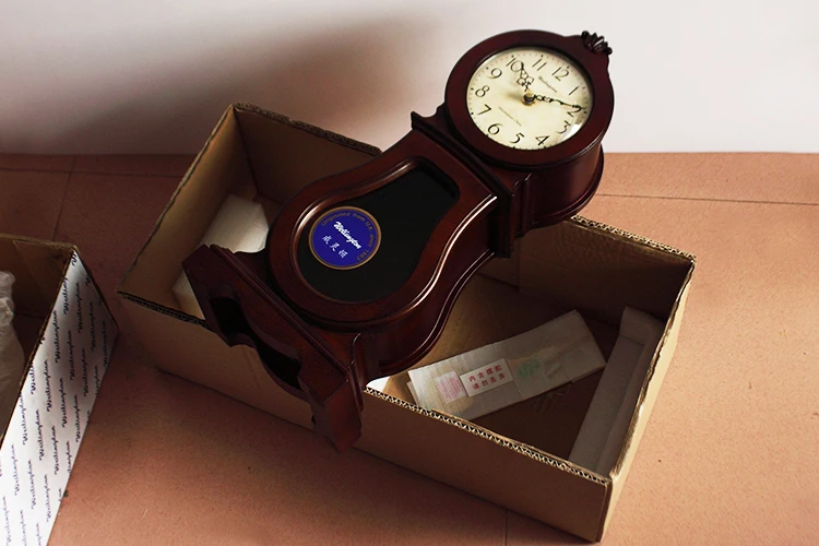 Weilingdun музыка ежечасный колокольчик Высокое качество Настольные часы Европа антикварные деревянные немой кварцевые настольные часы T20238