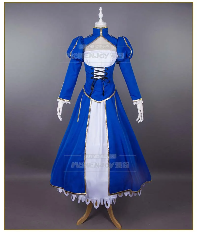 FGO Fate/Extella Saber; костюм для косплея; синее платье; Arturia Pendragon; сине-белый боевой костюм; Карнавальная Униформа на Хэллоуин