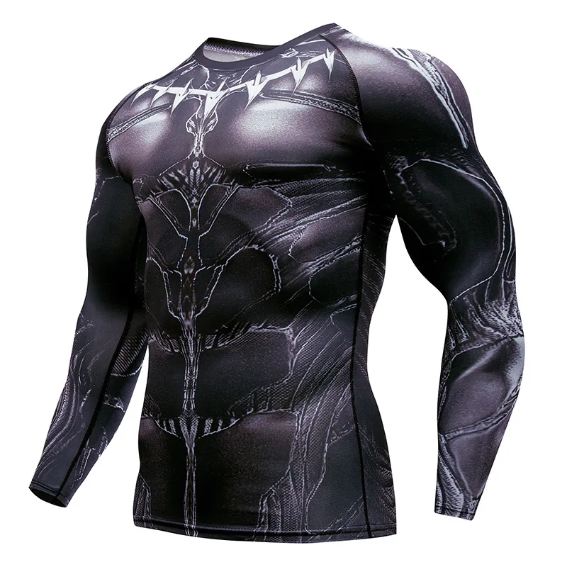 

Tony Stark Tight T shirt Men New Cosplay Clothes Gyms Long Sleeve Compression shirt Fitness Bodybuilding Tops Iron man Jerseys