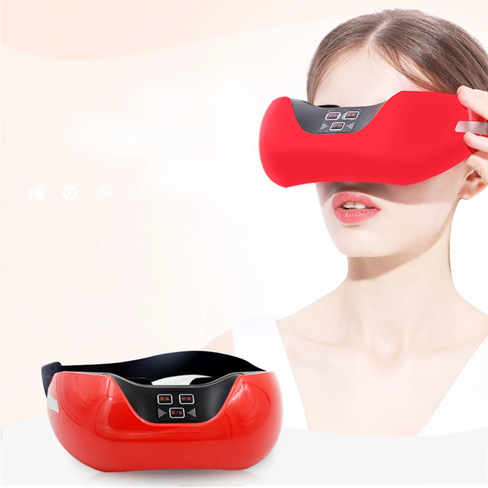 Беспроводной зарядный прибор для защиты глаз, 3D зеленый световой прибор для восстановления зрения, EMS импульсный массажер для глаз